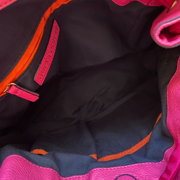 Hot Pink Velour Juicy Couture bag purse pink bling charm gold heart cute - Picture 4 of 5